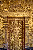 Luang Prabang, Laos - Wat Mai the doors of the sim 